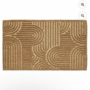 Beautiful Geometric Doormat, 18" x 30", Natural